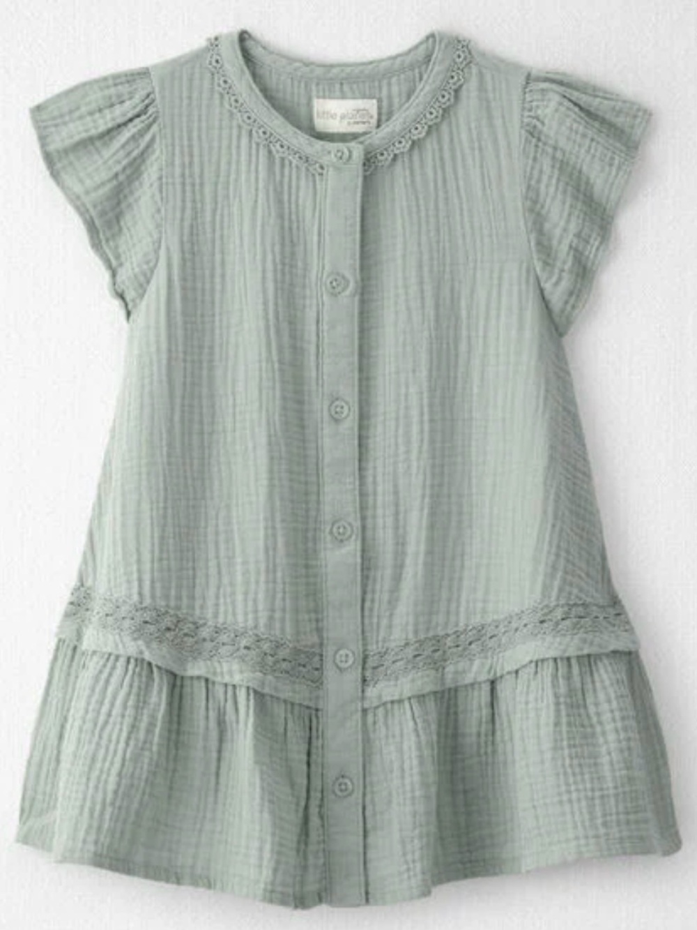 Carter's Little Planet Organic Mint Green Muslin Dress 24Months